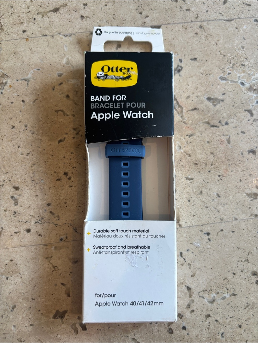 NEW OtterBox Blue Replacement Band for Apple Watch (40/41/42mm) – Navy Silicone